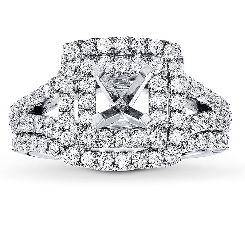 Main Image 1 of Previously Owned Diamond Bridal Setting 1-1/4 ct tw Round-cut 18K White Gold