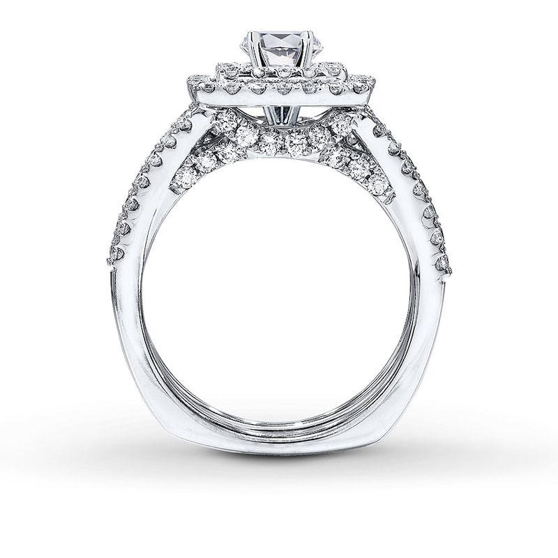 Main Image 2 of Previously Owned Diamond Bridal Setting 1-1/4 ct tw Round-cut 18K White Gold