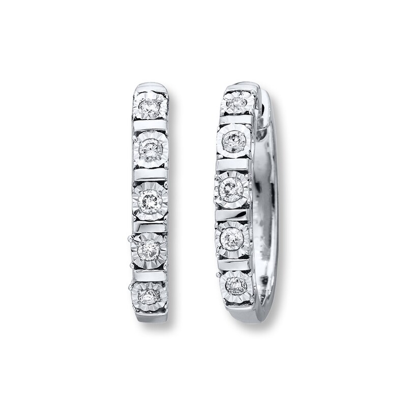 Main Image 1 of Previously Owned Diamond Earrings 1/4 ct tw Sterling Silver