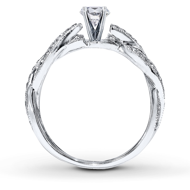 Main Image 2 of Previously Owned Diamond Ring Setting 3/8 ct tw Round-cut 14K White Gold