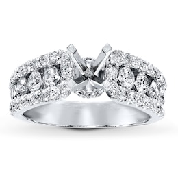 Previously Owned Diamond Ring Setting 1-3/8 ct tw Round-cut 14K White Gold