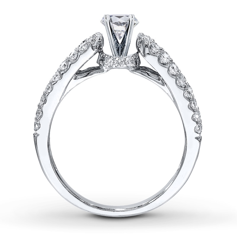 Main Image 2 of Previously Owned Diamond Ring Setting 1-3/8 ct tw Round-cut 14K White Gold