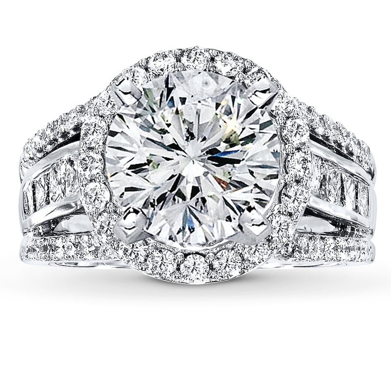 Main Image 3 of Previously Owned Diamond Ring Setting 1-1/3 ct tw Round-cut 14K White Gold