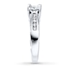 Thumbnail Image 3 of Previously Owned Three-Stone Engagement Ring 1 ct tw Diamonds Princess-cut 14K White Gold