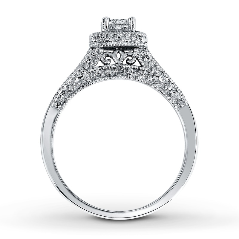 Main Image 2 of Previously Owned Diamond Ring 1/2 ct tw Princess-Cut 14K Gold