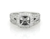 Thumbnail Image 1 of Previously Owned Neil Lane Diamond Cushion Halo Split Shank Bridal Setting 2 ct tw 14K White Gold