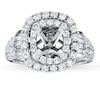 Thumbnail Image 1 of Previously Owned Diamond Ring Setting 1-1/2 ct tw Round-cut 14K White Gold