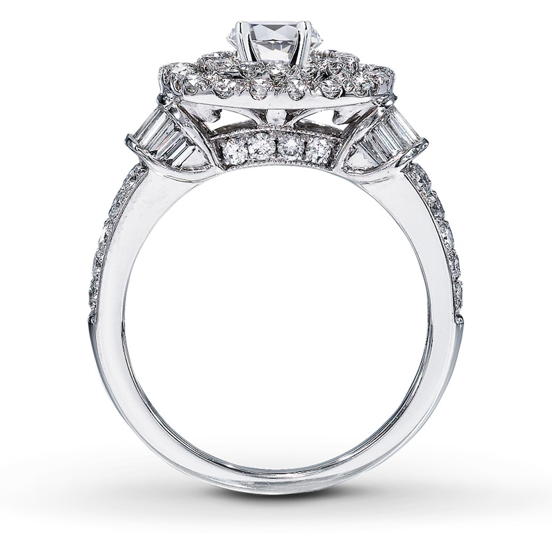 Main Image 2 of Previously Owned Diamond Ring Setting 1-1/2 ct tw Round-cut 14K White Gold