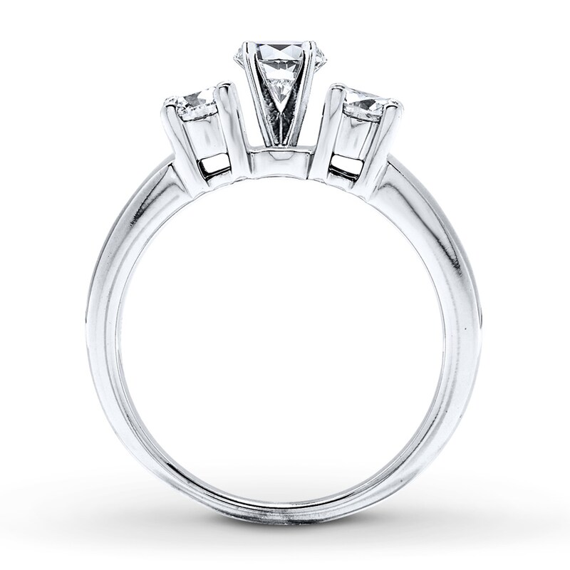 Main Image 2 of Previously Owned Diamond Ring Setting 1/2 ct tw Round-cut 14K White Gold