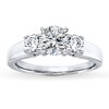 Thumbnail Image 3 of Previously Owned Diamond Ring Setting 1/2 ct tw Round-cut 14K White Gold