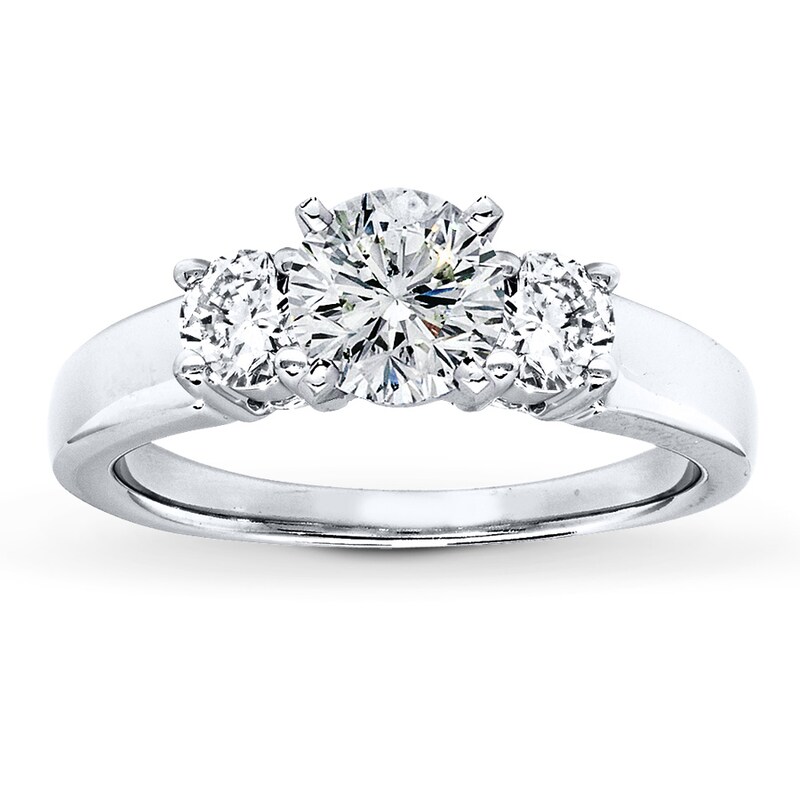 Main Image 3 of Previously Owned Diamond Ring Setting 1/2 ct tw Round-cut 14K White Gold