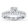 Thumbnail Image 3 of Previously Owned Diamond Bridal Setting 7/8 ct tw Round-cut 14K White Gold