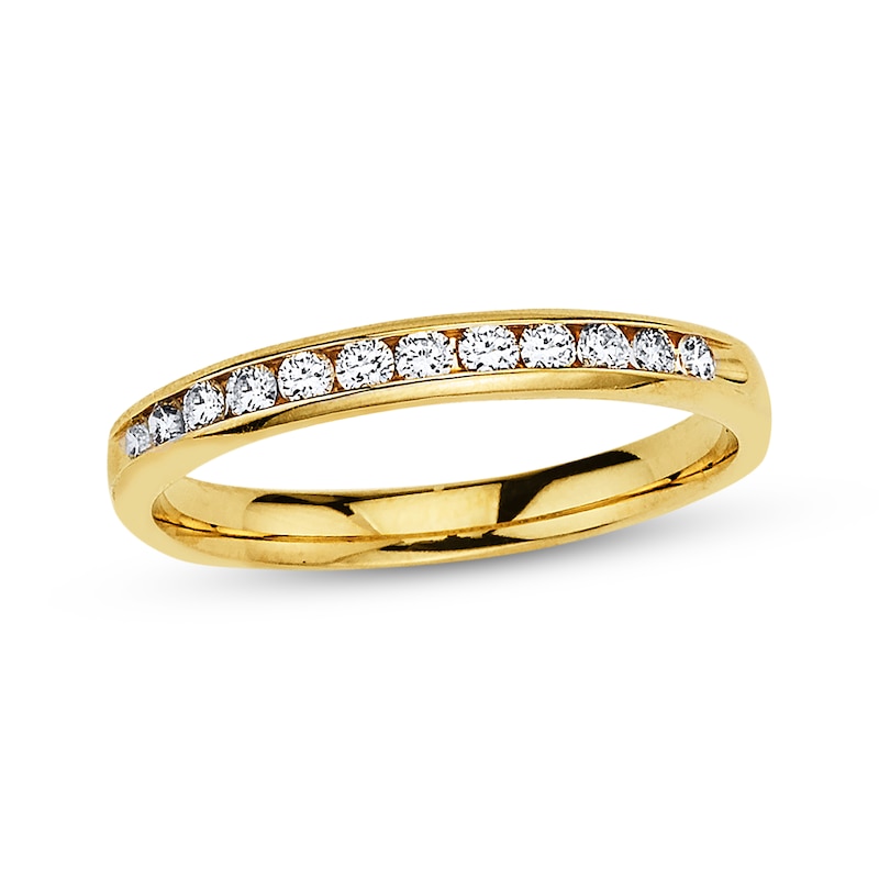 Previously Owned Wedding Band 1/4 ct tw Round-cut Diamonds 10K Yellow Gold