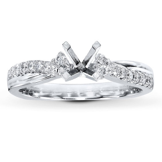 Previously Owned Diamond Setting 14 ct tw Round 18K White Gold