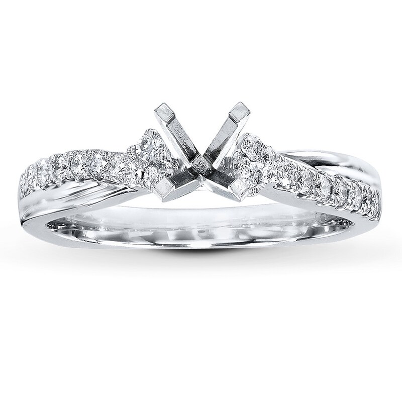 Main Image 1 of Previously Owned Diamond Setting 1/4 ct tw Round 18K White Gold