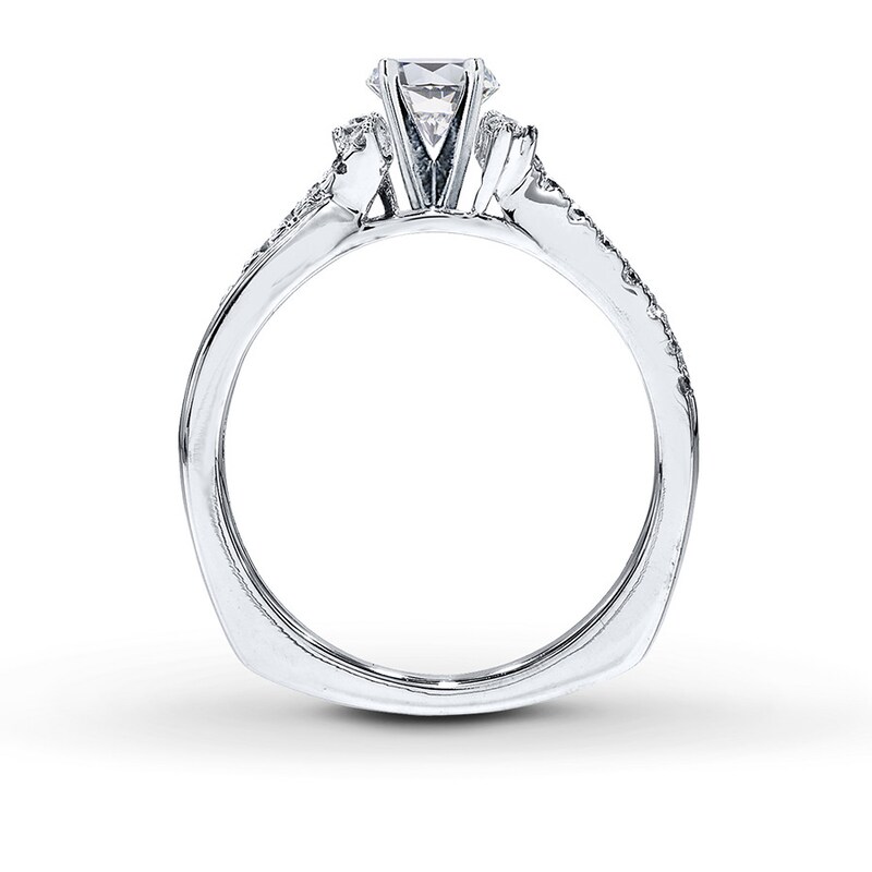 Main Image 2 of Previously Owned Diamond Setting 1/4 ct tw Round 18K White Gold