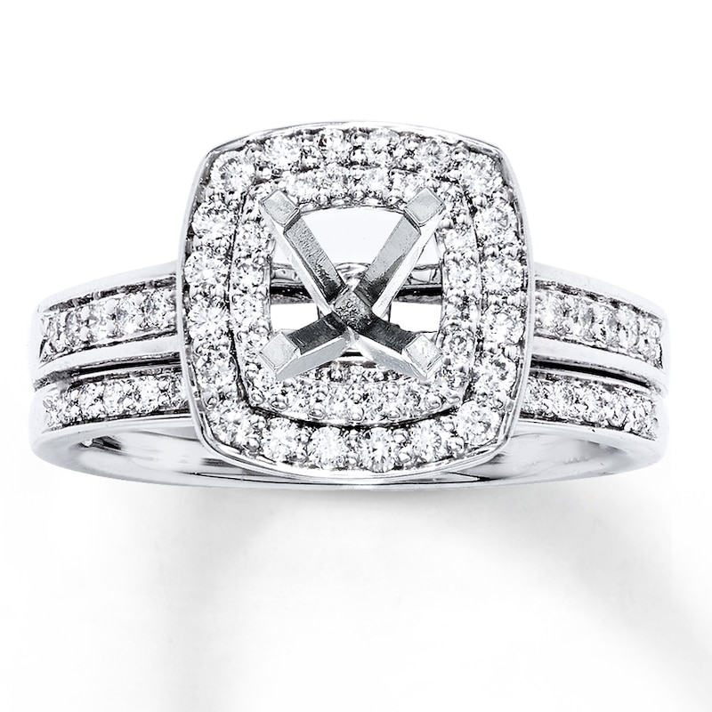 Main Image 1 of Previously Owned Diamond Bridal Setting 1/2 ct tw Round-cut 14K White Gold