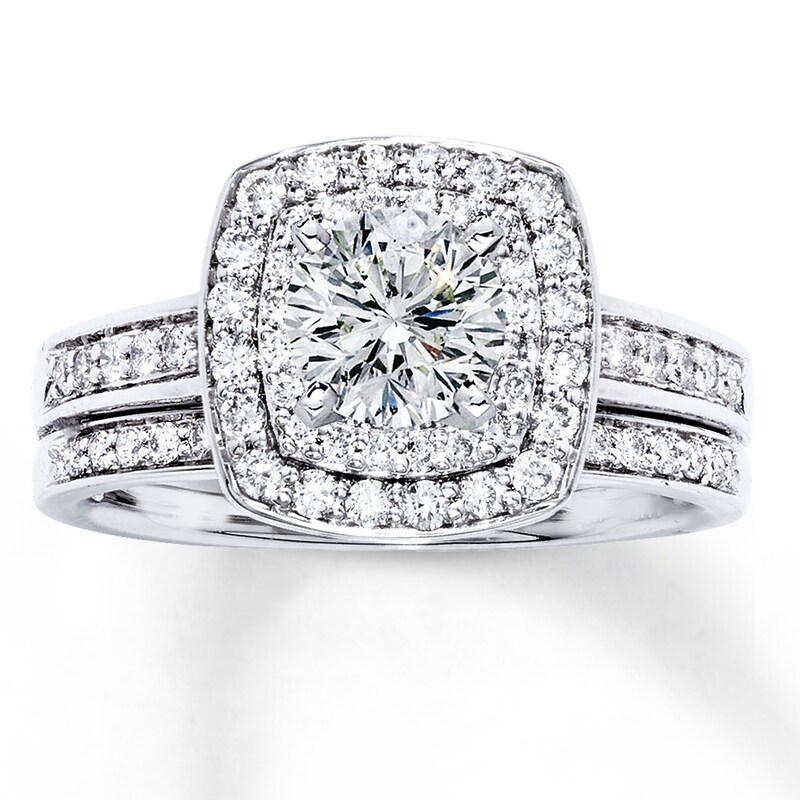 Main Image 3 of Previously Owned Diamond Bridal Setting 1/2 ct tw Round-cut 14K White Gold