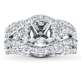 Previously Owned Diamond Ring Setting 1 ct tw Round-cut 14K White Gold
