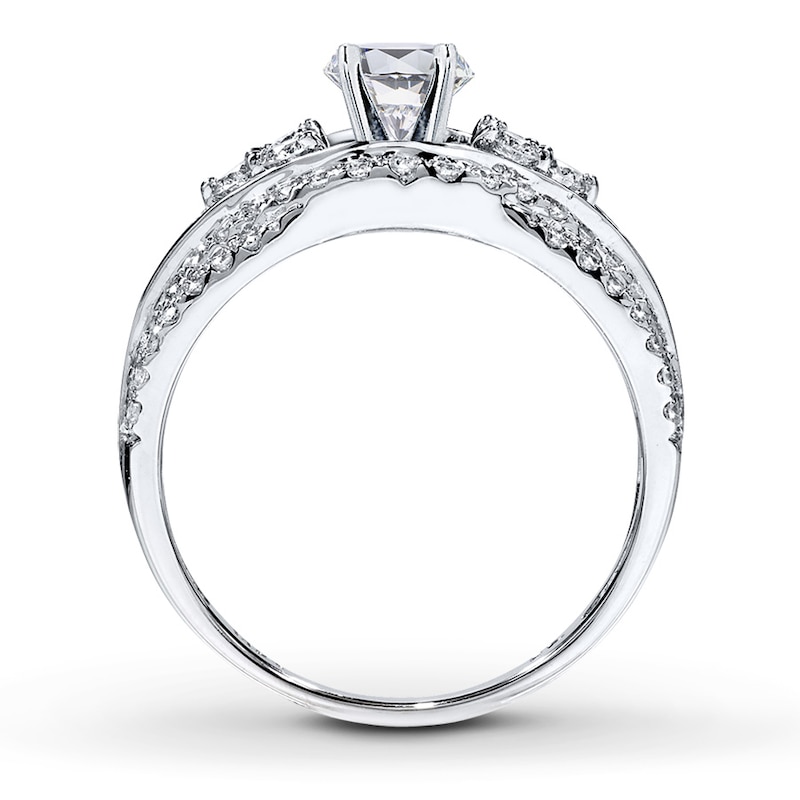 Main Image 2 of Previously Owned Diamond Ring Setting 1 ct tw Round-cut 14K White Gold