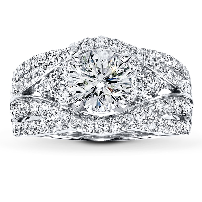 Main Image 3 of Previously Owned Diamond Ring Setting 1 ct tw Round-cut 14K White Gold
