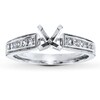 Thumbnail Image 1 of Previously Owned Diamond Ring Setting 1/2 ct tw Princess-cut 14K White Gold