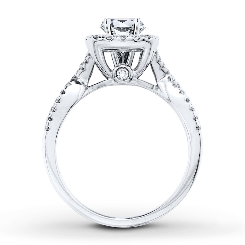 Main Image 2 of Previously Owned Diamond Ring Setting 1/2 ct tw Round-cut 14K White Gold