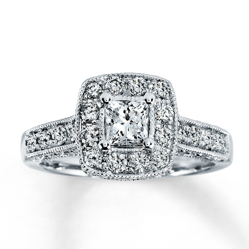 Main Image 1 of Previously Owned Diamond Ring 1 cttw Princess-cut 14K Gold