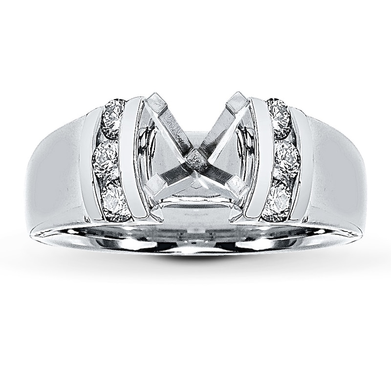 Main Image 1 of Previously Owned Diamond Ring Setting 1/3 ct tw Round-cut 14K White Gold