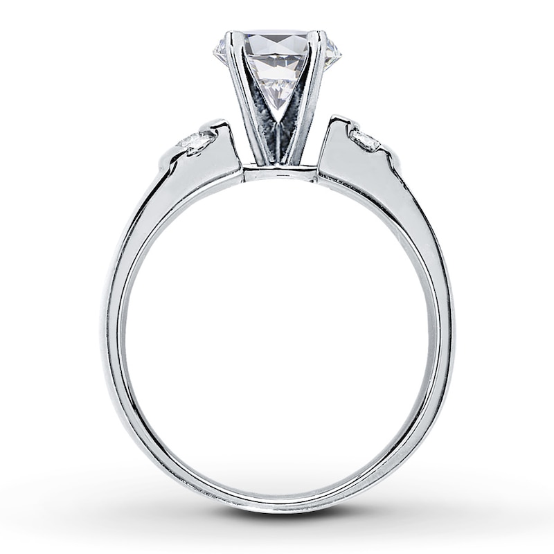 Main Image 2 of Previously Owned Diamond Ring Setting 1/3 ct tw Round-cut 14K White Gold