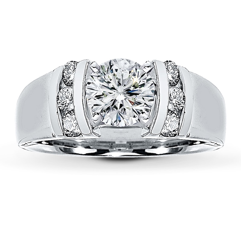 Main Image 3 of Previously Owned Diamond Ring Setting 1/3 ct tw Round-cut 14K White Gold