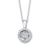 Thumbnail Image 0 of Previously Owned Unstoppable Love Diamond Necklace 1/3 ct tw 10K White Gold 18"