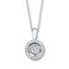 Thumbnail Image 1 of Previously Owned Unstoppable Love Diamond Necklace 1/3 ct tw 10K White Gold 18"