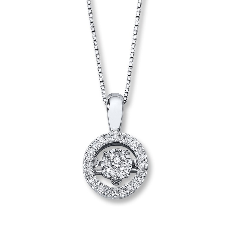 Main Image 1 of Previously Owned Unstoppable Love Diamond Necklace 1/3 ct tw 10K White Gold 18"