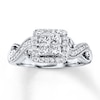 Thumbnail Image 0 of Previously Owned Diamond Ring 5/8 ct tw Princess & Round-cut 14K White Gold