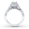 Thumbnail Image 1 of Previously Owned Diamond Ring 5/8 ct tw Princess & Round-cut 14K White Gold