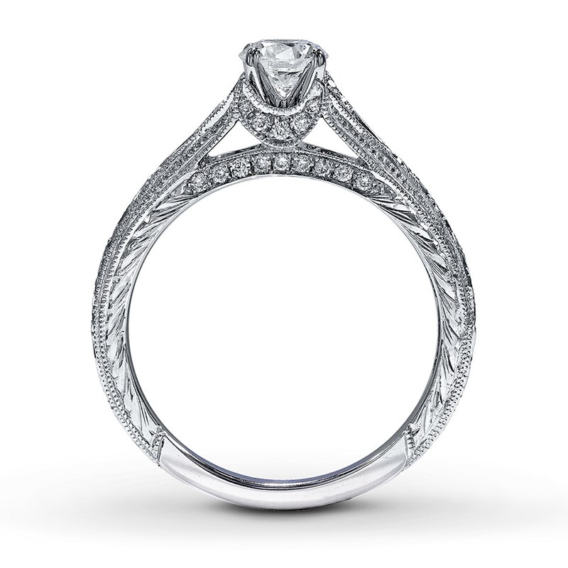Main Image 2 of Previously Owned Neil Lane Ring Setting 1/8 ct tw Diamonds 14K White Gold