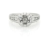 Thumbnail Image 1 of Previously Owned Diamond Halo Engagement Ring Setting 3/4 ct tw 14K White Gold