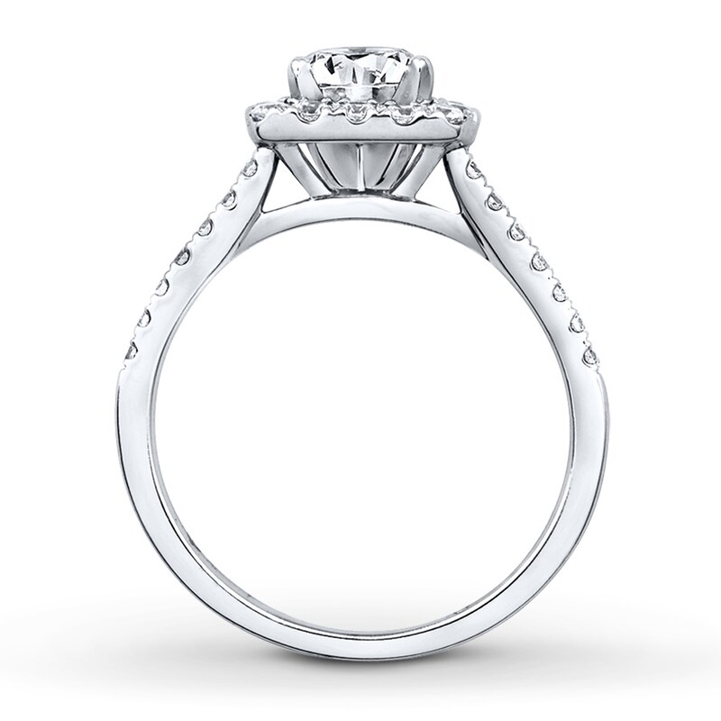 Main Image 2 of Previously Owned Diamond Bridal Setting 5/8 ct tw Round-cut 14K White Gold