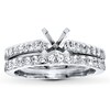 Thumbnail Image 1 of Previously Owned Diamond Bridal Setting 5/8 ct tw Round-cut 14K White Gold
