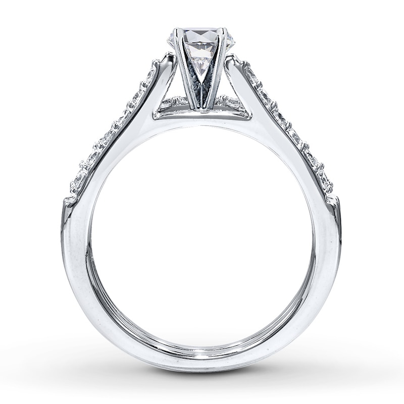 Main Image 2 of Previously Owned Diamond Bridal Setting 5/8 ct tw Round-cut 14K White Gold