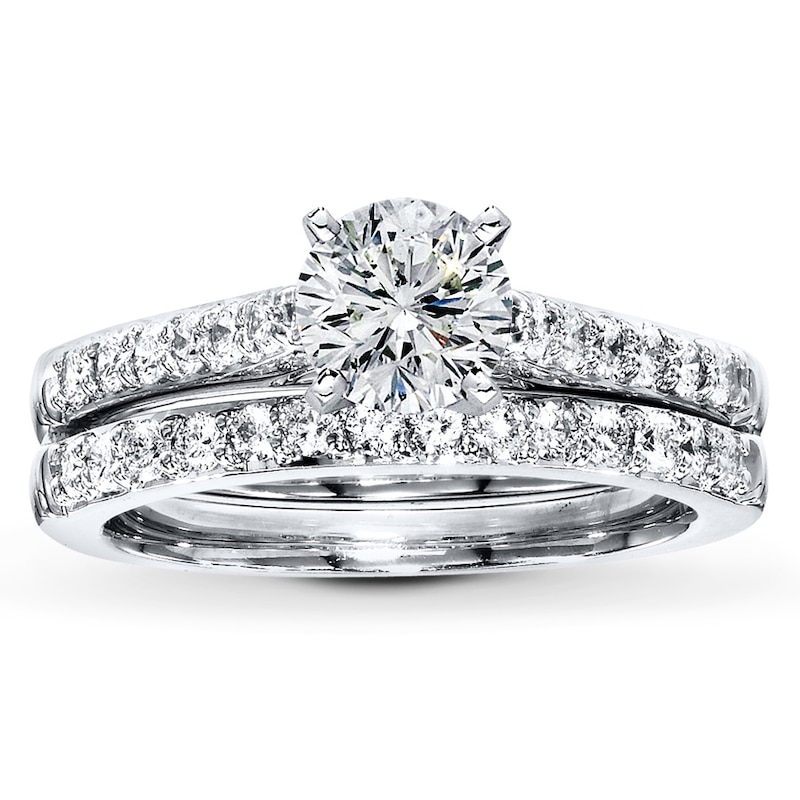 Main Image 3 of Previously Owned Diamond Bridal Setting 5/8 ct tw Round-cut 14K White Gold