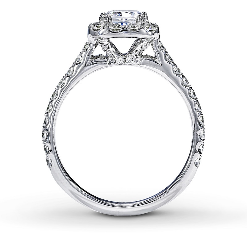 Previously Owned Neil Lane Diamond Engagement Ring 1-1/2 ct tw Princess & Round-cut 14K White Gold