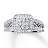Thumbnail Image 1 of Previously Owned Ring 1/8 ct tw Diamonds Sterling Silver