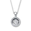 Thumbnail Image 1 of Previously Owned Unstoppable Love Diamond Necklace 1/2 ct tw 14K White Gold 18"