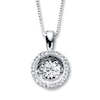 Thumbnail Image 1 of Previously Owned Unstoppable Love Diamond Necklace 3/4 ct tw 14K White Gold 18"