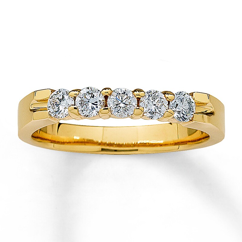 Main Image 1 of Previously Owned Diamond Anniversary Band 1/2 ct tw Round-cut 14K Yellow Gold