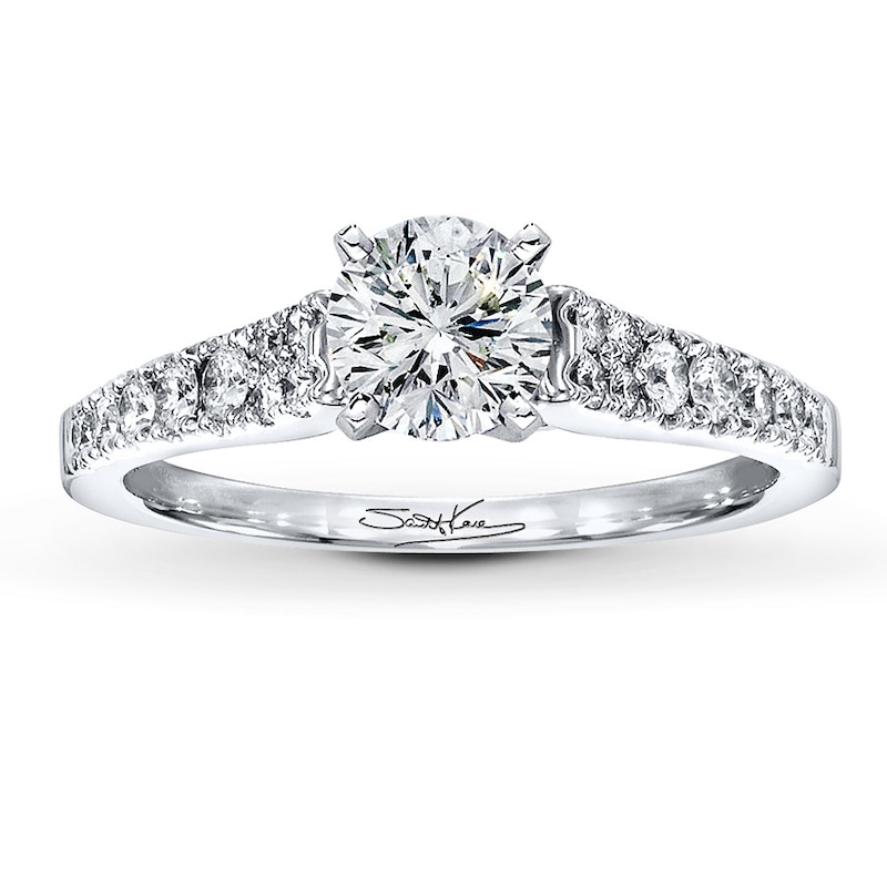 Main Image 3 of Previously Owned Scott Kay Ring Setting 1/10 ct tw Diamonds 14K White Gold