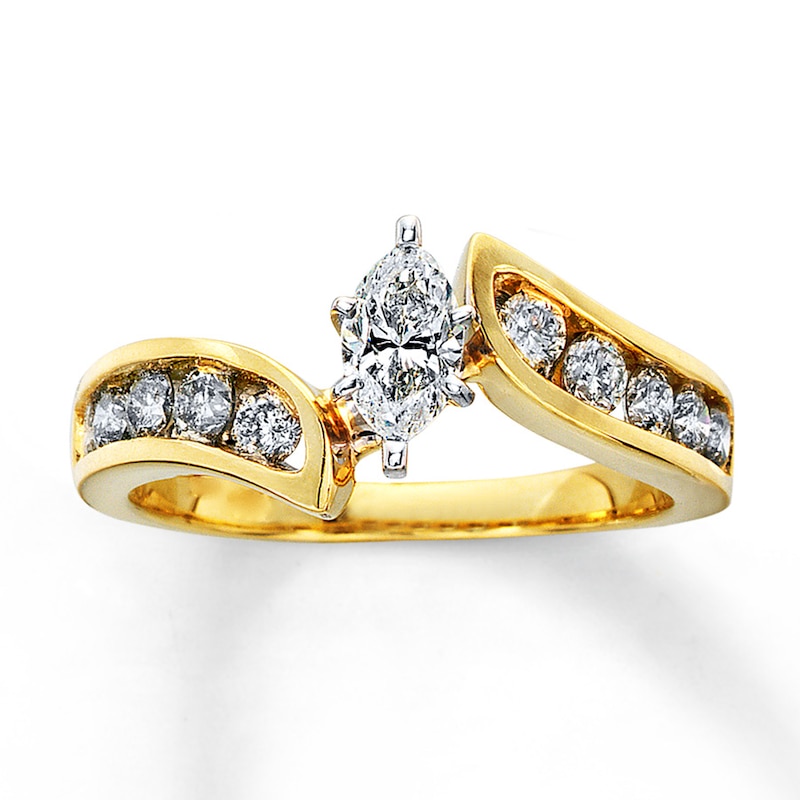 Previously Owned Diamond Ring 1 ct tw Marquise-Cut 14K Gold