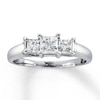 Thumbnail Image 0 of Previously Owned 3-stone Princess-Cut Diamond Ring 1 ct tw